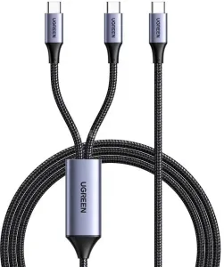 Кабель Ugreen L533 75733 USB Type-C - 2xUSB Type-C 100W (2 м, черный) фото