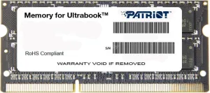 Оперативная память Patriot Memory for Ultrabook 4GB DDR3 SO-DIMM PC3-12800 (PSD34G1600L2S) фото