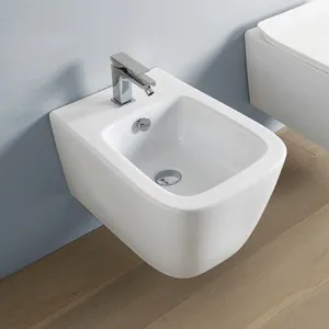 Artceram A16 Биде подвесное 36х52 см, с 1 отв под смеситель, с креплениями, цвет белый. фото