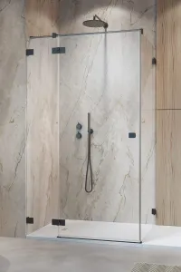 Душевой уголок Radaway Essenza Pro Brushed GunMetal KDJ L 80x75 прозрачное стекло / профиль брашированная оружейная сталь (левый) фото