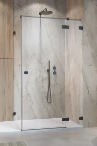Душевой уголок Radaway Essenza Pro Brushed GunMetal KDJ R 90x100 прозрачное стекло / профиль брашированная оружейная сталь (правый) фото
