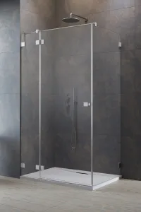Душевой уголок Radaway Essenza Pro Brushed Nickel KDJ L 120x80 прозрачное стекло / профиль брашированный никель (левый) фото
