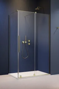Душевой уголок Radaway Furo Brushed Gold KDJ R 150x80 стекла прозрачные, профиль брашированное золото фото