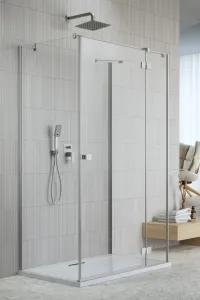 Душевой уголок Radaway Essenza Brushed Nickel KDJ+S 110x70 правый, стекла прозрачные, профиль брашированный никель фото