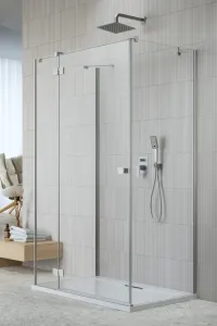 Душевой уголок Radaway Essenza Brushed Nickel KDJ+S 110x100 левый, стекла прозрачные, профиль брашированный никель фото
