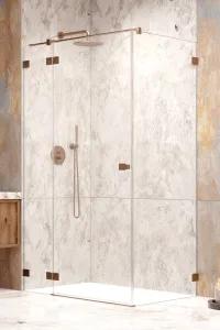Душевой уголок Radaway Essenza Pro 8 Brushed Copper KDJ 110x100 левый, стекла прозрачные, профиль брашированная медь фото