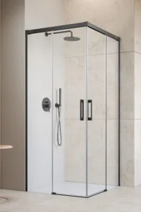 Душевой уголок Radaway Idea Brushed GunMetal KDD 70x70 стекла прозрачные. профиль брашированная оружейная сталь фото