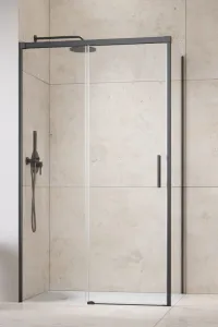 Душевой уголок Radaway Idea Brushed GunMetal KDJ 130x110 левый, стекла прозрачные. профиль брашированная оружейная сталь фото