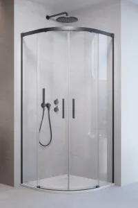 Душевой уголок Radaway Idea 6 Brushed GunMetal PDD 90x90 стекла прозрачные, профиль брашированная оружейная сталь фото