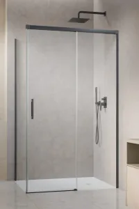 Душевой уголок Radaway Idea 8 Brushed GunMetal KDJ 100x90 правый, стекла прозрачные, профиль брашированная оружейная сталь фото