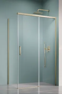Душевой уголок Radaway Idea 8 Brushed Light Gold KDJ 130x75 правый, стекла прозрачные, профиль брашированное светлое золото фото