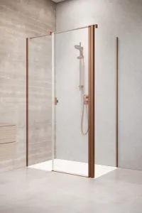 Душевой уголок Radaway Nes 6 Brushed Copper KDS II 100x75 левый, стекла прозрачные, профиль брашированная медь фото