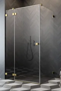 Душевой уголок Radaway Essenza Pro Gold KDJ R 80x110 прозрачное/золото фото