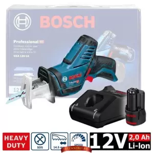 Аккумуляторная ножовка Bosch GSA 12V-14 (0615990M3Z) 1 акк. 2 А/ч, зарядное фото