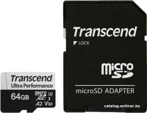 Карта памяти Transcend microSDXC 340S 64GB (с адаптером) фото