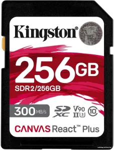 Карта памяти Kingston Canvas React Plus SDXC 256GB SDR2/256GB фото