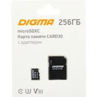 Карта памяти Digma MicroSDXC Class 10 Card30 DGFCA256A03 фото