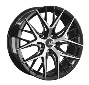 Литой диск LS RC57-mb 8x18 5x114.3 DIA60.1 ET45 BKF / Чёрный глянцевый с проточкой фото