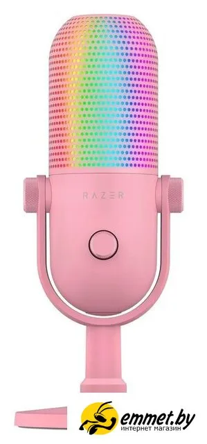 Проводной микрофон Razer Seiren V3 Chroma Quartz Pink фото