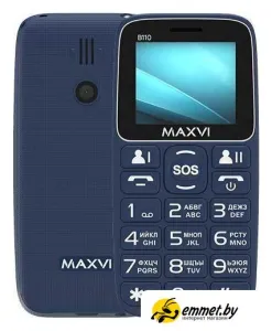 Кнопочный телефон Maxvi B110 (синий) фото