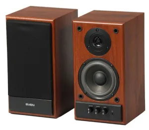 Колонки 2.0 Sven SPS-702 Walnut (2x20W, 40-22000Hz, магнитное экранир., дерев. корпус) фото