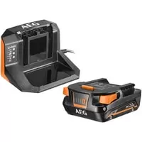 Аккумулятор с зарядным устройством AEG Powertools SET L1820S 4935478932 (18В/2 Ah + 18В) фото