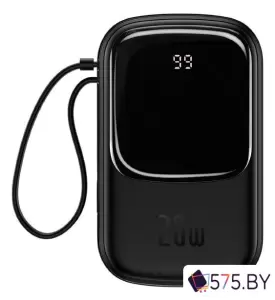 Внешний аккумулятор Baseus Qpow Pro Digital Display Fast Charge 10000mAh 20W (черный) фото