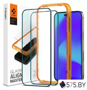 Защитное стекло Spigen ALM Glas FC для iPhone 14 Pro AGL05216 (2шт) фото