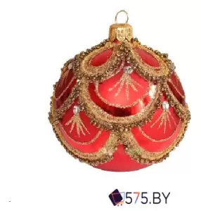 Елочная игрушка Орбитал Шар Д-338 200-067-4 (8см, красный) фото