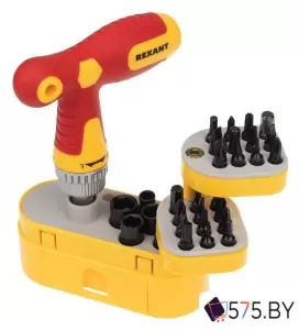 Набор отвертка с битами Rexant 12-4776 (33 предмета) фото