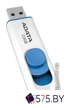 USB Flash ADATA C008 White+Blue 64 Гб (AC008-64G-RWE) фото