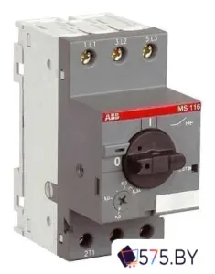 Выключатель автоматический ABB MS116-1.6 1.6А 0.55кВт 50кА 1SAM250000R1006 фото
