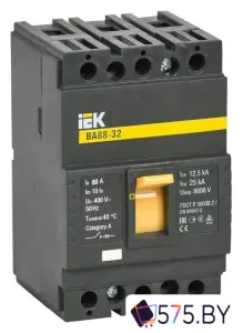 Выключатель автоматический IEK ВА 88-32 80А 3п 25кА SVA10-3-0080 фото