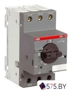 Выключатель автоматический ABB MS116-10.0 10А 4кВт 50кА 1SAM250000R1010 фото