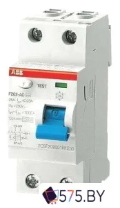 Устройство защитного отключения ABB F202 2P 25A 30mA 6kА 2М 2CSF202001R1250 фото