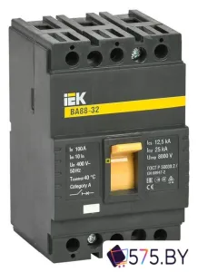 Выключатель автоматический IEK ВА 88-32 100А 3п 25кА SVA10-3-0100 фото
