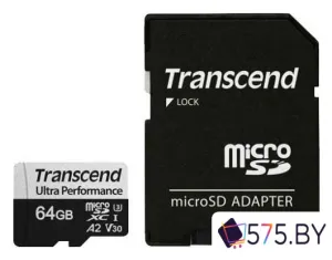 Карта памяти Transcend microSDXC 340S 64GB (с адаптером) фото
