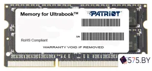 Оперативная память Patriot Memory for Ultrabook 4GB DDR3 SO-DIMM PC3-12800 (PSD34G1600L2S) фото