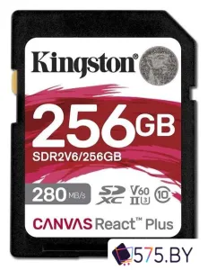 Карта памяти Kingston Canvas React Plus SDXC 256GB SDR2V6/256GB фото
