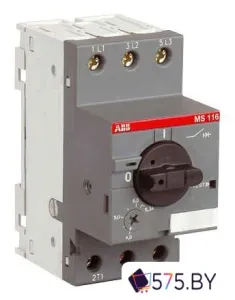 Выключатель автоматический ABB MS116-0.63 0.63А 0.12кВт 50кА 1SAM250000R1004 фото