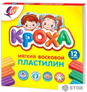 Пластилин восковой Луч Кроха 23С 1484-08 (12 цв) фото