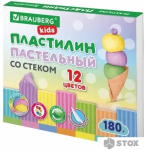 Пластилин BRAUBERG Kids 106681 (12 цветов) фото