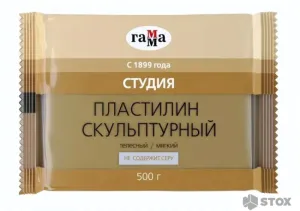 Пластилин скульптурный Гамма Студия 2.80.Е050.002 (500 г, телесный, мягкий) фото