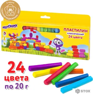 Пластилин Юнландия Юнландик-архитектор 105031 (24 цв) фото
