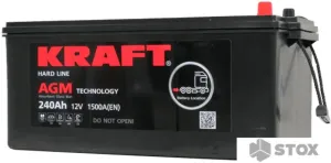 Автомобильный аккумулятор KRAFT AGM 240(3) евро (240 А·ч) фото