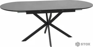 Кухонный стол Signal Gaston ceramic 140-180/100 (серый/черный) фото