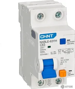 Дифференциальный автомат Chint NXBLE-63YH 1P+N 16А 30mA 6kA тип АС 515272 фото