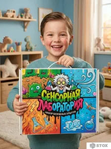 Набор для опытов Kristi Hobby Магические опыты. Сенсорная лаборатория 40 в 1 (квадратная упаковка) фото