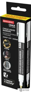 Набор маркеров BRAUBERG Chalk Liquid Marker 152595 (3шт, белый) фото