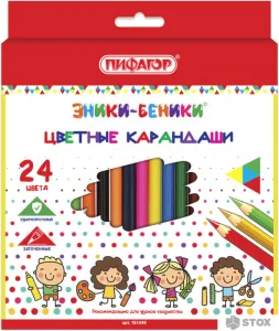 Набор цветных карандашей Пифагор Эники-Беники 181348 (24 цв) фото
